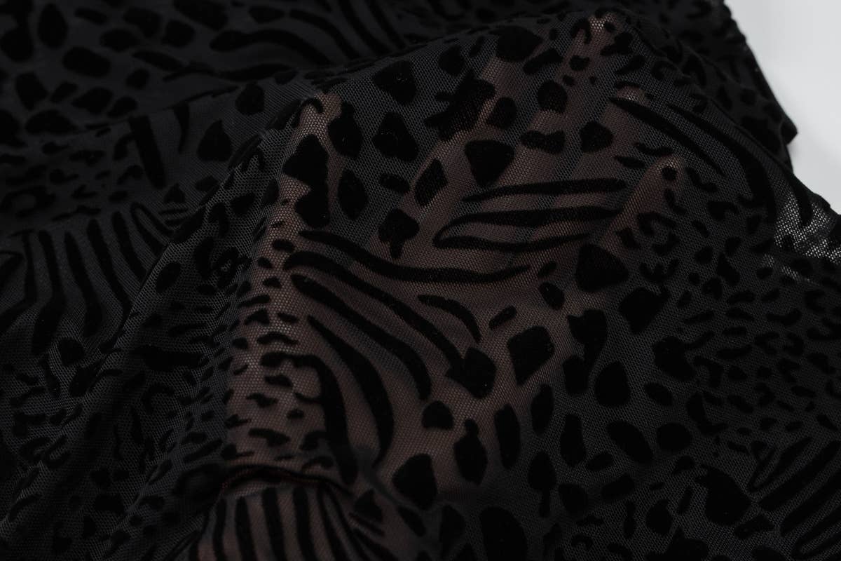 One-shoulder lace see-through body-hugging dress