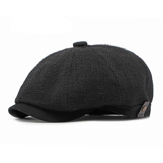 MEN'S NEW HOLLOW BREATHABLE FLAT CAP_CWAH1910