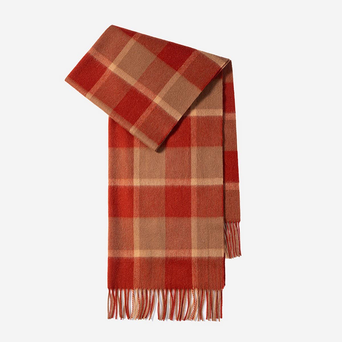 100% Wool Plaid Scarf ??Long Warm Winter Wrap_CWASC1095