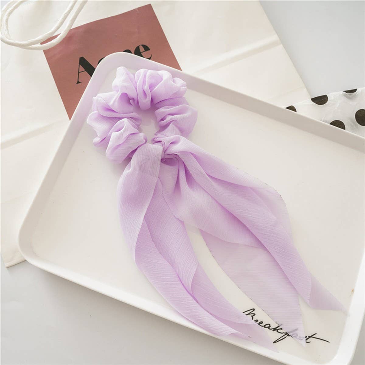 THIN BOW RIBBON TASSEL HAIR TIE_CWAHA0837