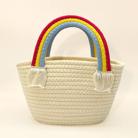 RAINBOW CLOUD HANDBAG WOVEN BAG_CWAB1887