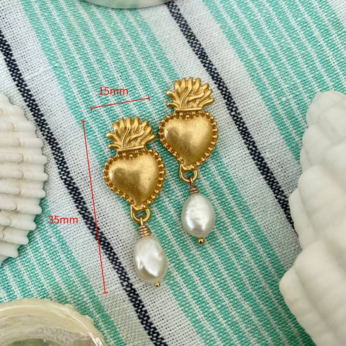 Trendy Designer Heart Stainless Earrings