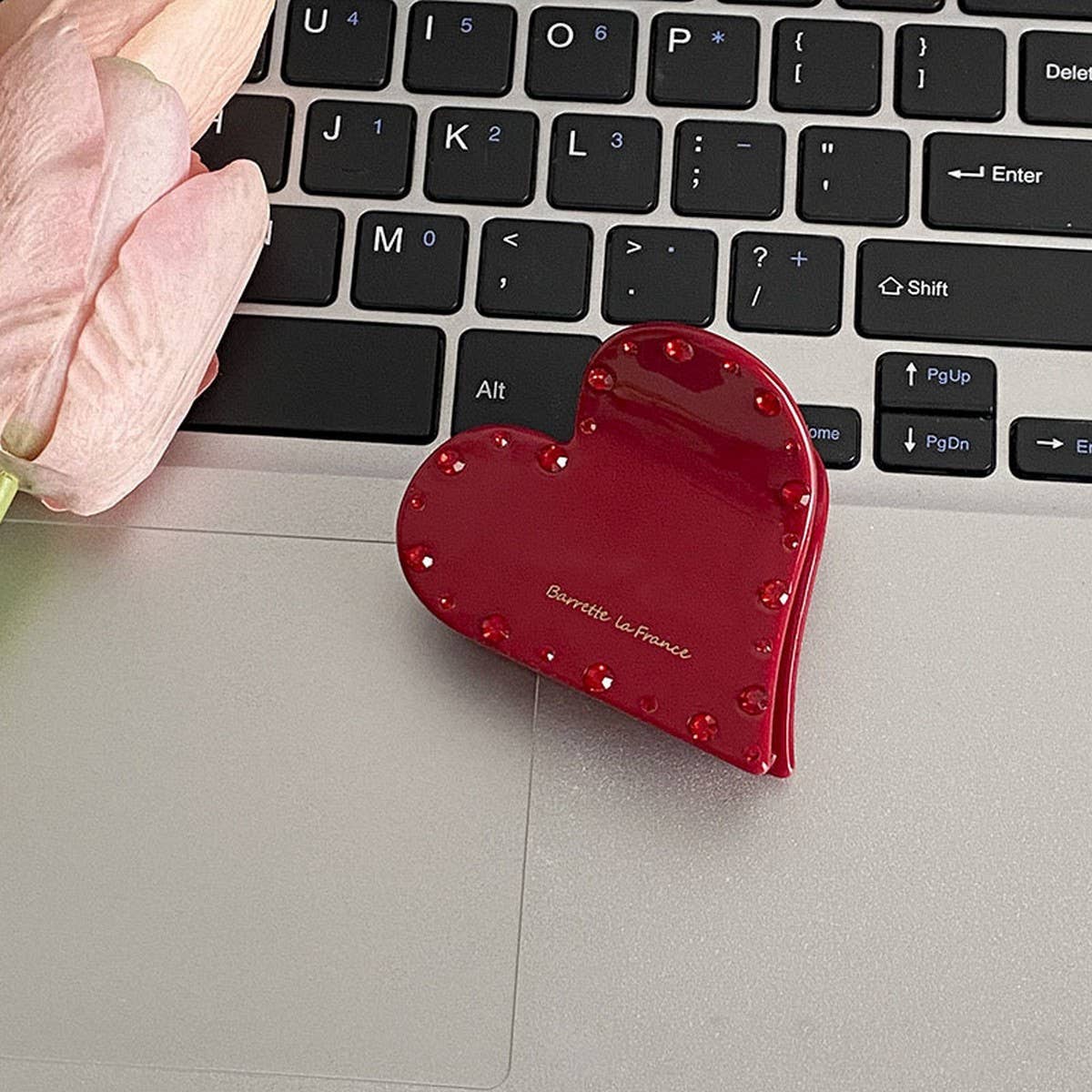 Crystal Heart Acetate Hair Claw ? Lux Chic Style