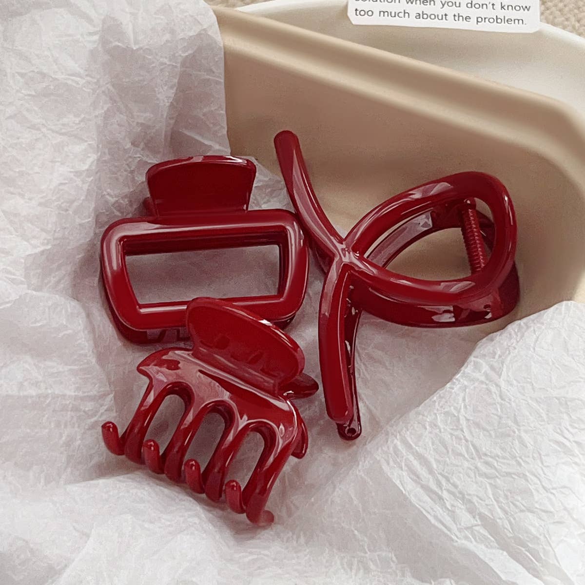 High-end PC large clip solid-color hair clip