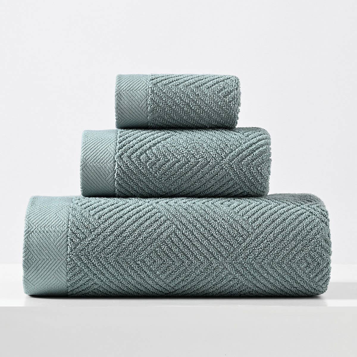 HOUSEHOLD THICK BATH TOWEL THREE PIECE SET