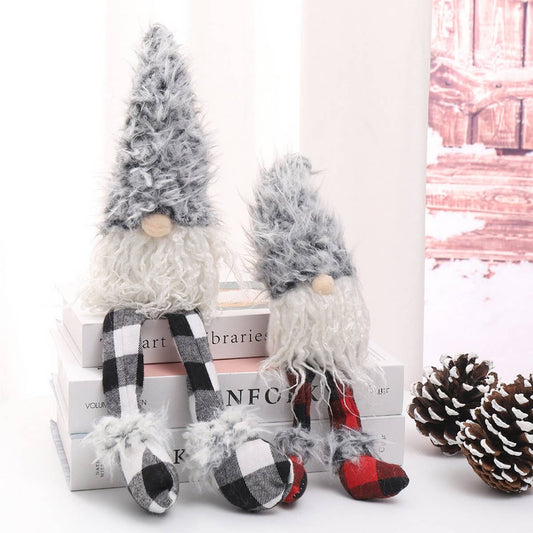 CHRISTMAS PLUSH FACELESS DOLL FIGURINE DECORATION