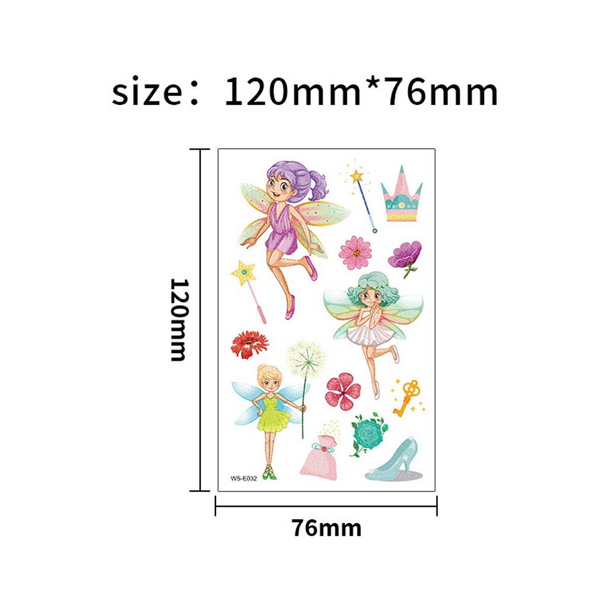 Glitter Fairy Tattoos ? Princess Waterproof Set