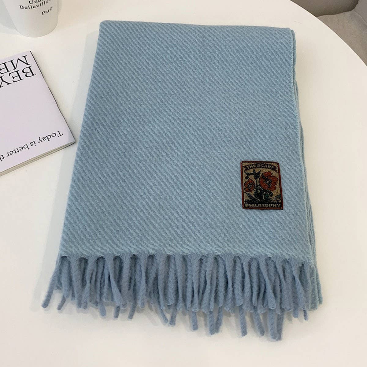 Winter Solid Acrylic Blend Scarf ? Neckwarmer