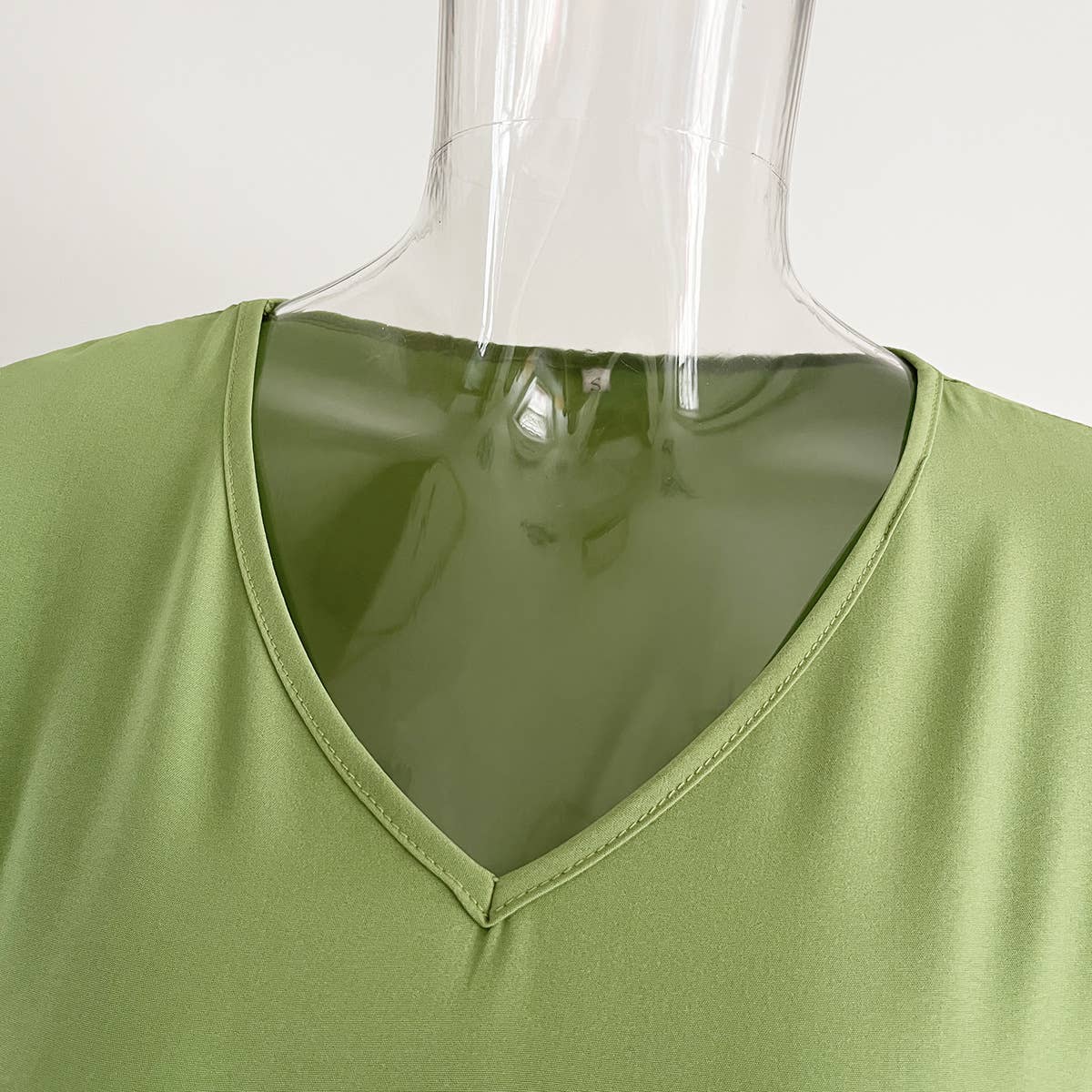 V-NECK TIERED CHIFFON DRESS