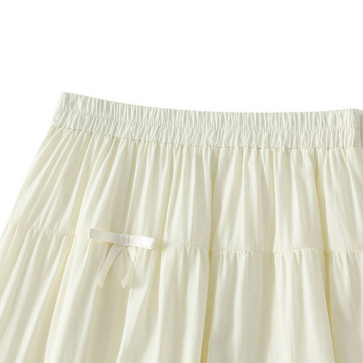 CAKE SKIRT HALF SKIRT BOW A-LINE LONG SKIRT_CWBMS0319