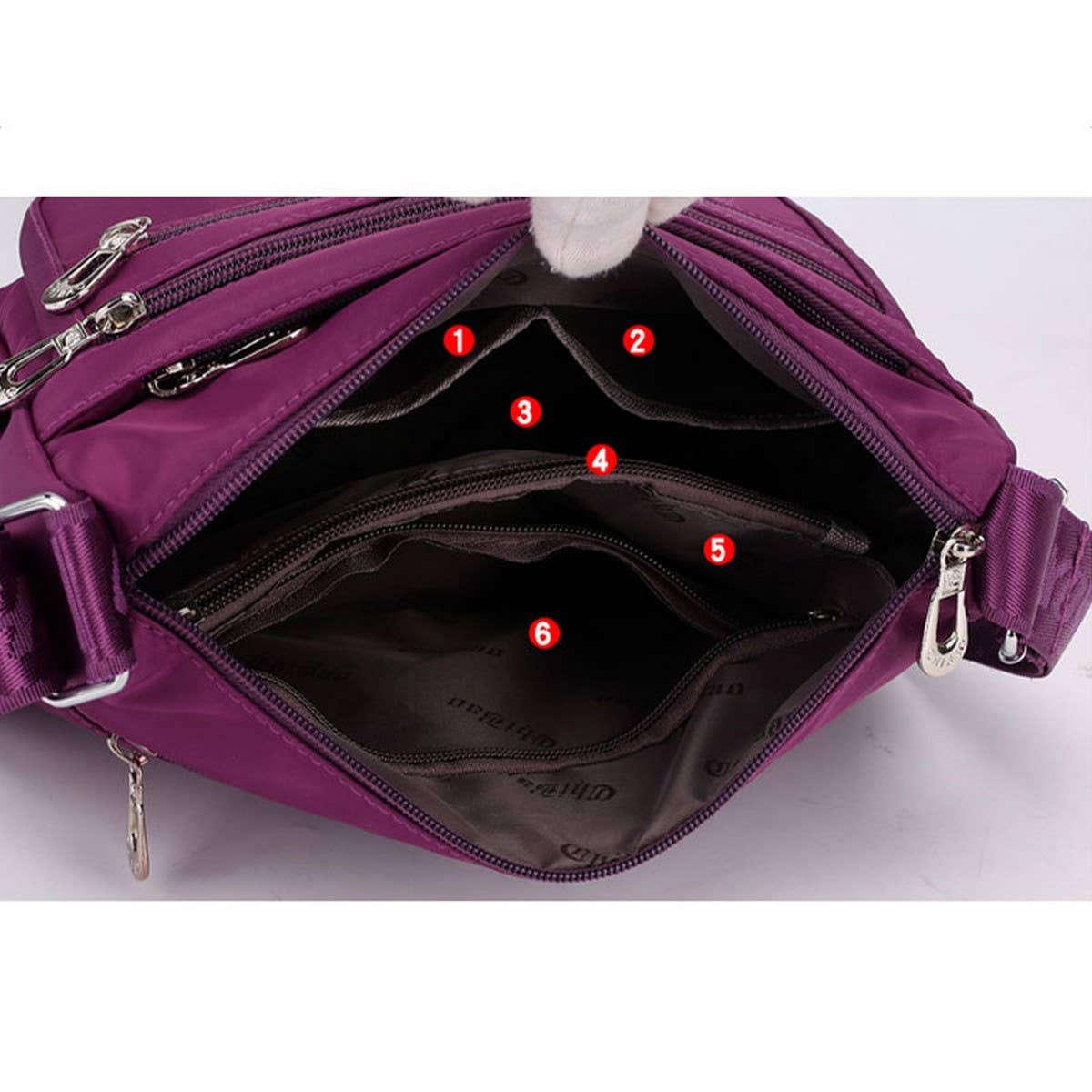 NYLON WATER-REPELLENT CROSSBODY SHOULDER BAG_CWASC1744