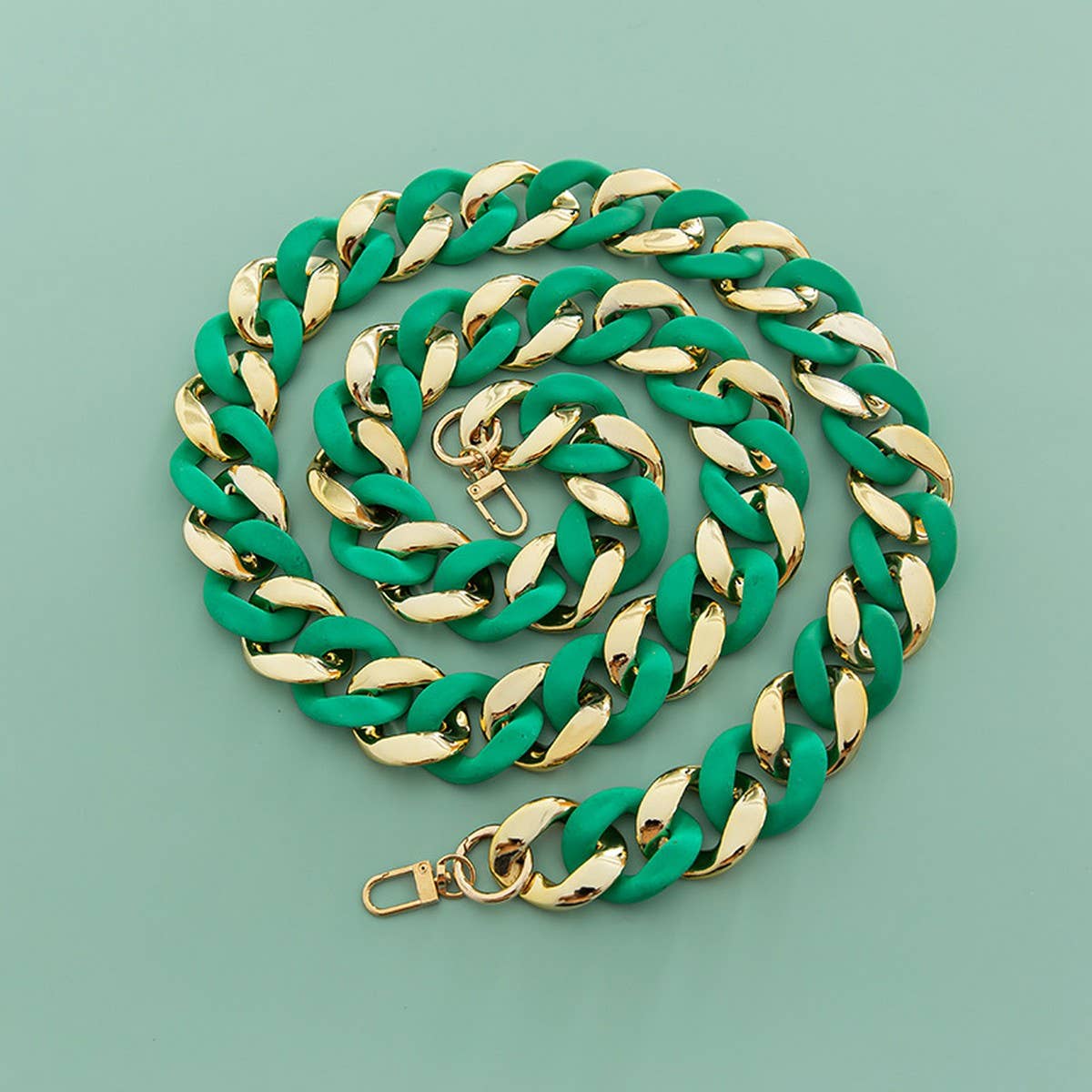 Large Resin Acrylic Bag Chain, Wide Strap_CWMM5065