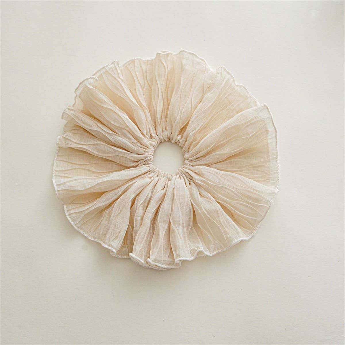 FUNGUS EDGE PLEATED HAIR TIE SCRUNCHIES