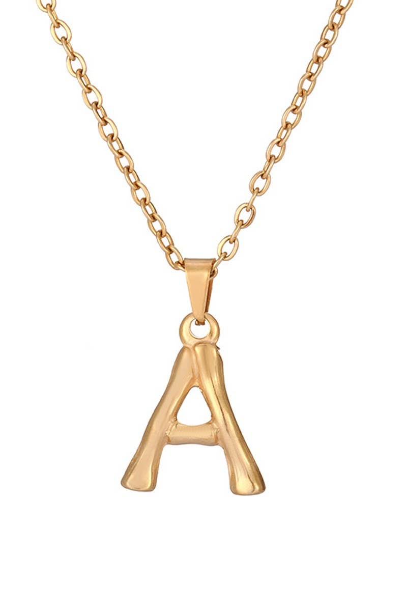 FASHION SIMPLE ALPHABET PENDANT NECKLACE_CWAJE230