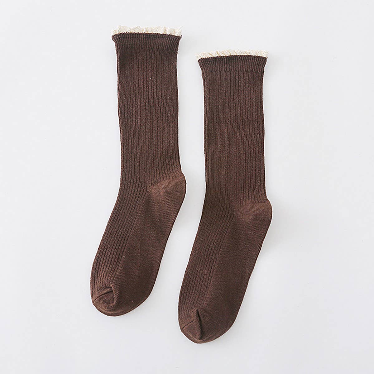 AUTUMN AND WINTER STRIPED LACE WOMEN'S SOCKS_CWMS0994