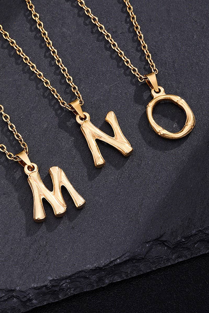 FASHION SIMPLE ALPHABET PENDANT NECKLACE_CWAJE230