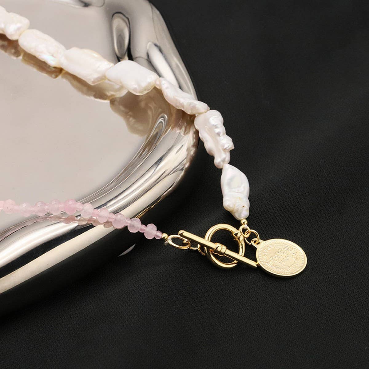 NICHE ALL-MATCH NATURAL FRESHWATER PEARL NECKLACE_CWAJE3847