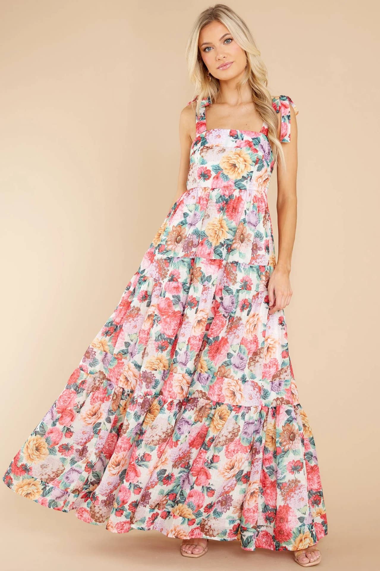 Fashion casual one-shoulder floral halter dress