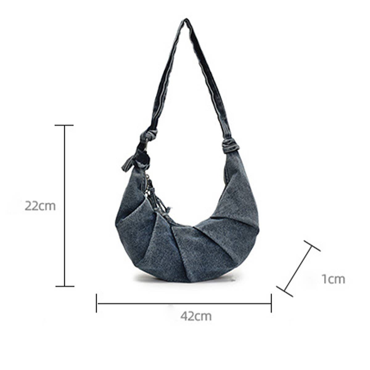 Creative fashionable pleated single-shoulder bag