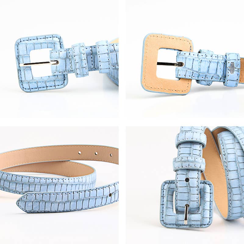 Fashionable stone-patterned bag buckle women belt