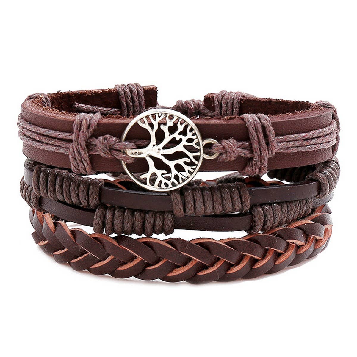 VINTAGE BRAIDED MEN'S LEATHER BRACELET