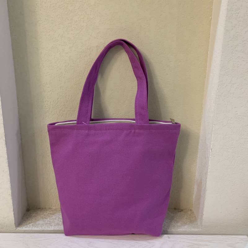 Hand-painted simple canvas lunch box bag