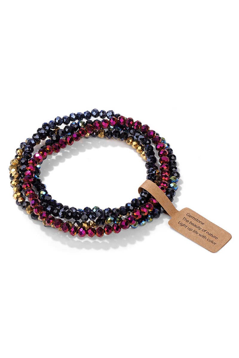 CWAJE1185_GLASS BEAD 4 SET BRACELET