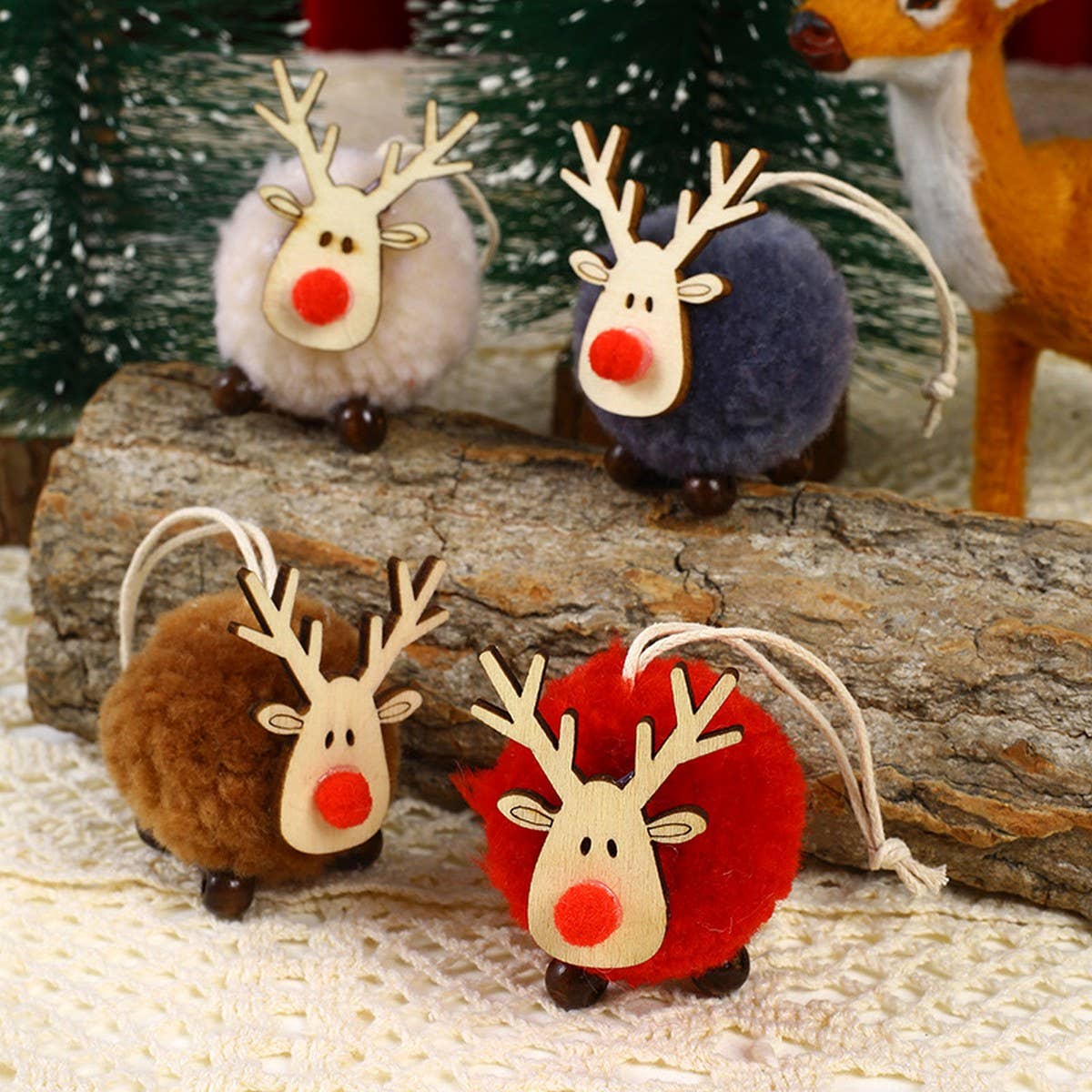 WOOL FELT CARTOON DEER PENDANT CHRISTMAS DECORATION_CWMM2926