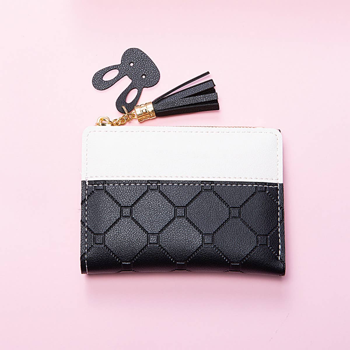 ZIP-UP BI-FOLD EMBOSSED WALLET_CWAB2602