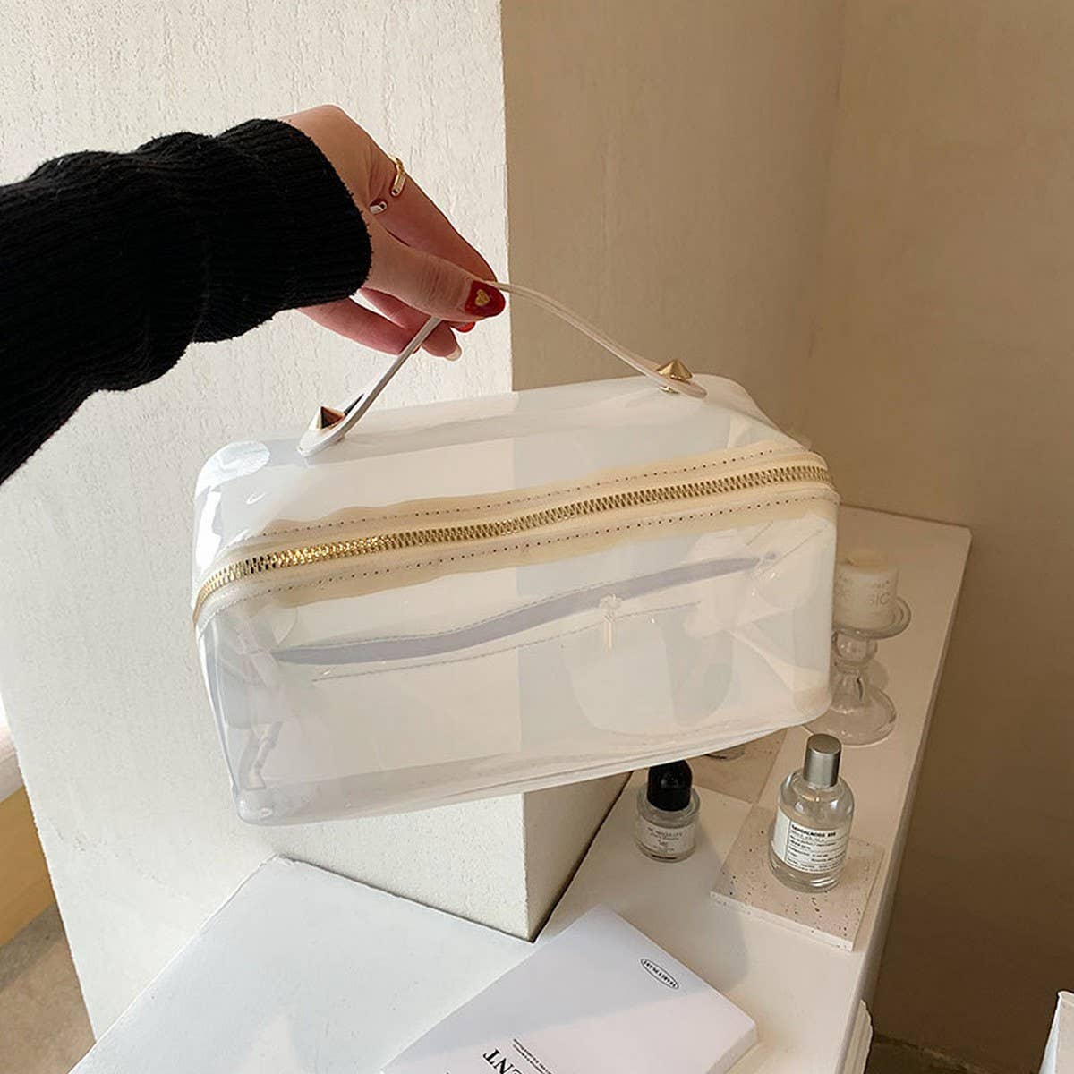 NEW HIGH-END SIMPLE TRANSPARENT COSMETIC BAG_CWAB4464