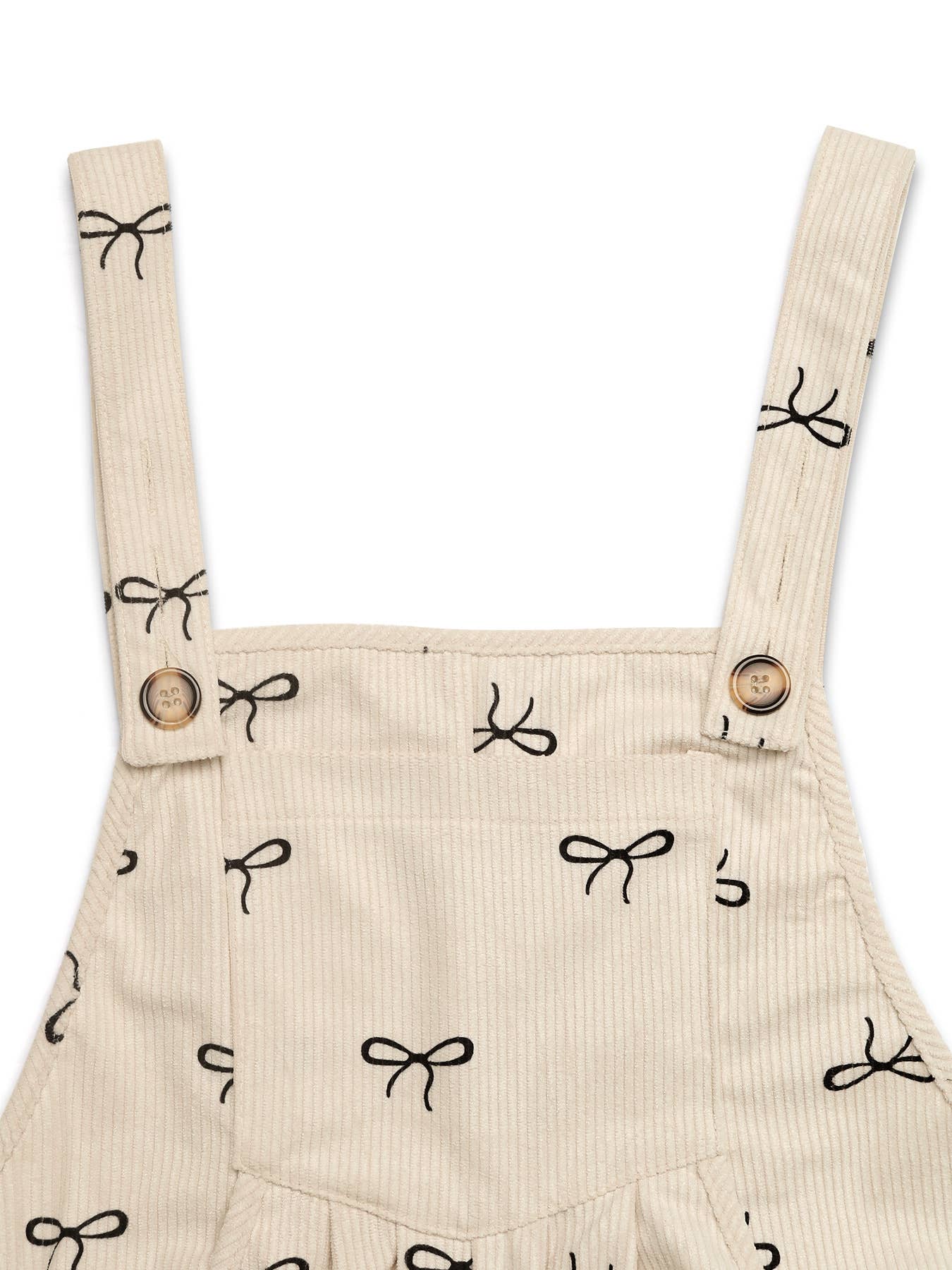 Bow-printed wide-leg one-piece overalls