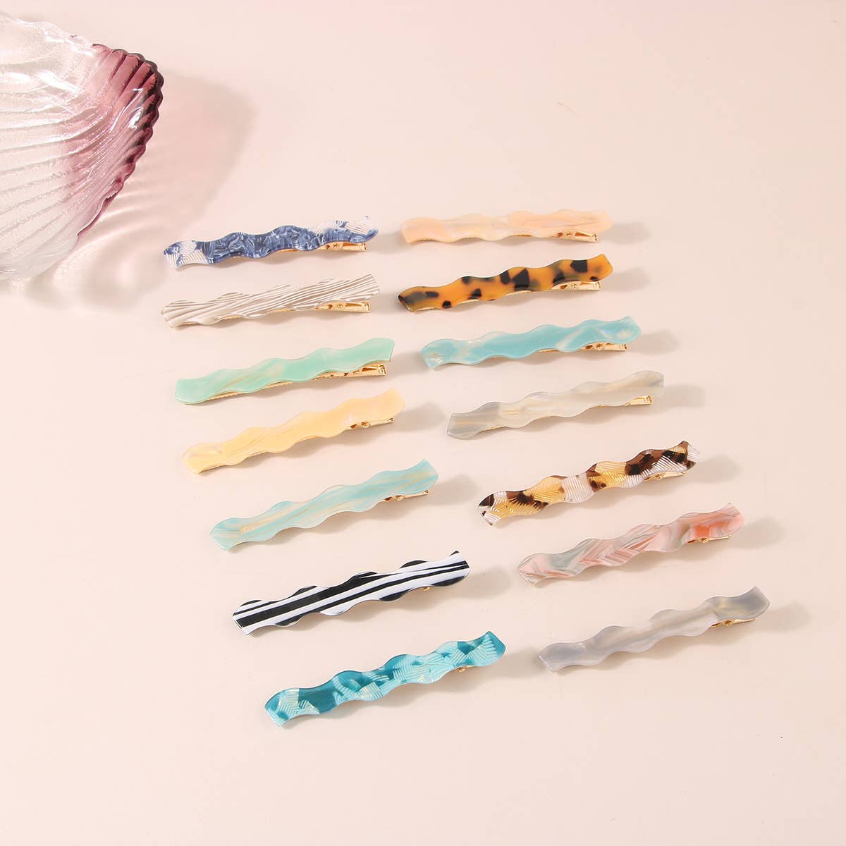ACETIC ACID HAIR CLIP SIMPLE GIRL ONE WORD CLIP