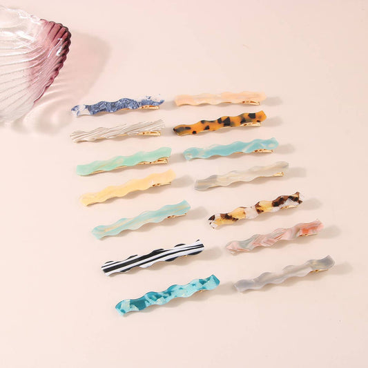 ACETIC ACID HAIR CLIP SIMPLE GIRL ONE WORD CLIP