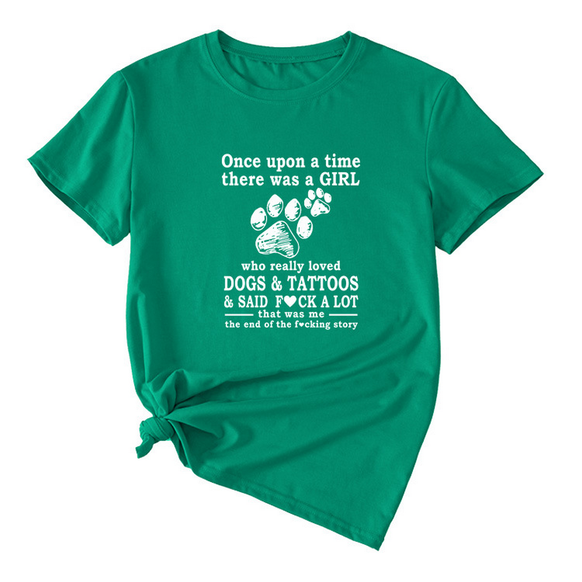 Women's Casual Tee ? Letter Graphic Print