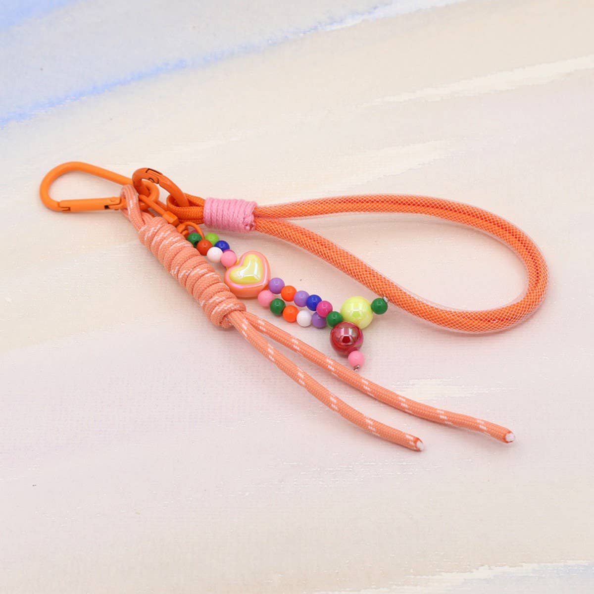 HAND-WOVEN LANYARD CUTE BEADED KEYCHAIN