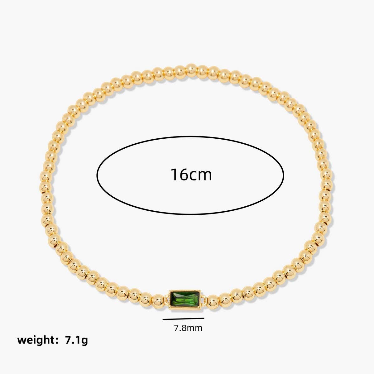 Simple December birthstone bracelet for women_CWMM5546