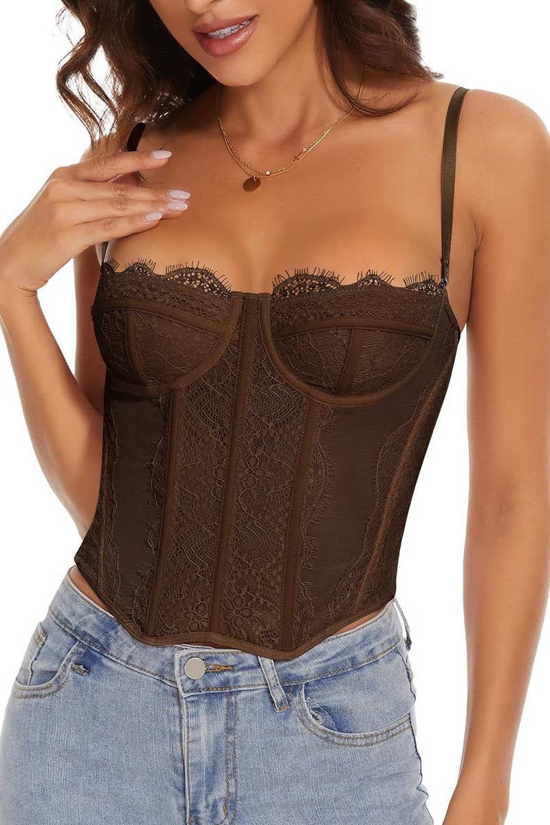 CWMT0005_LACE SUSPENDERS HERRINGBONE STEEL RING BRA
