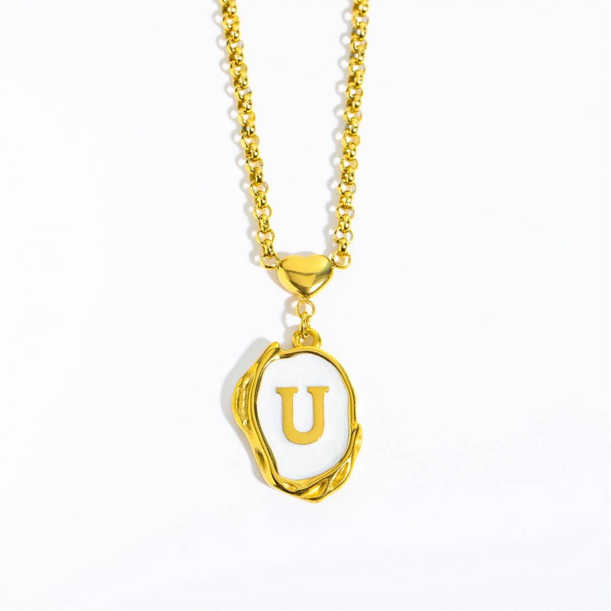 NEW 26 LETTERS OIL DROP THREE-DIMENSIONAL NECKLACE
