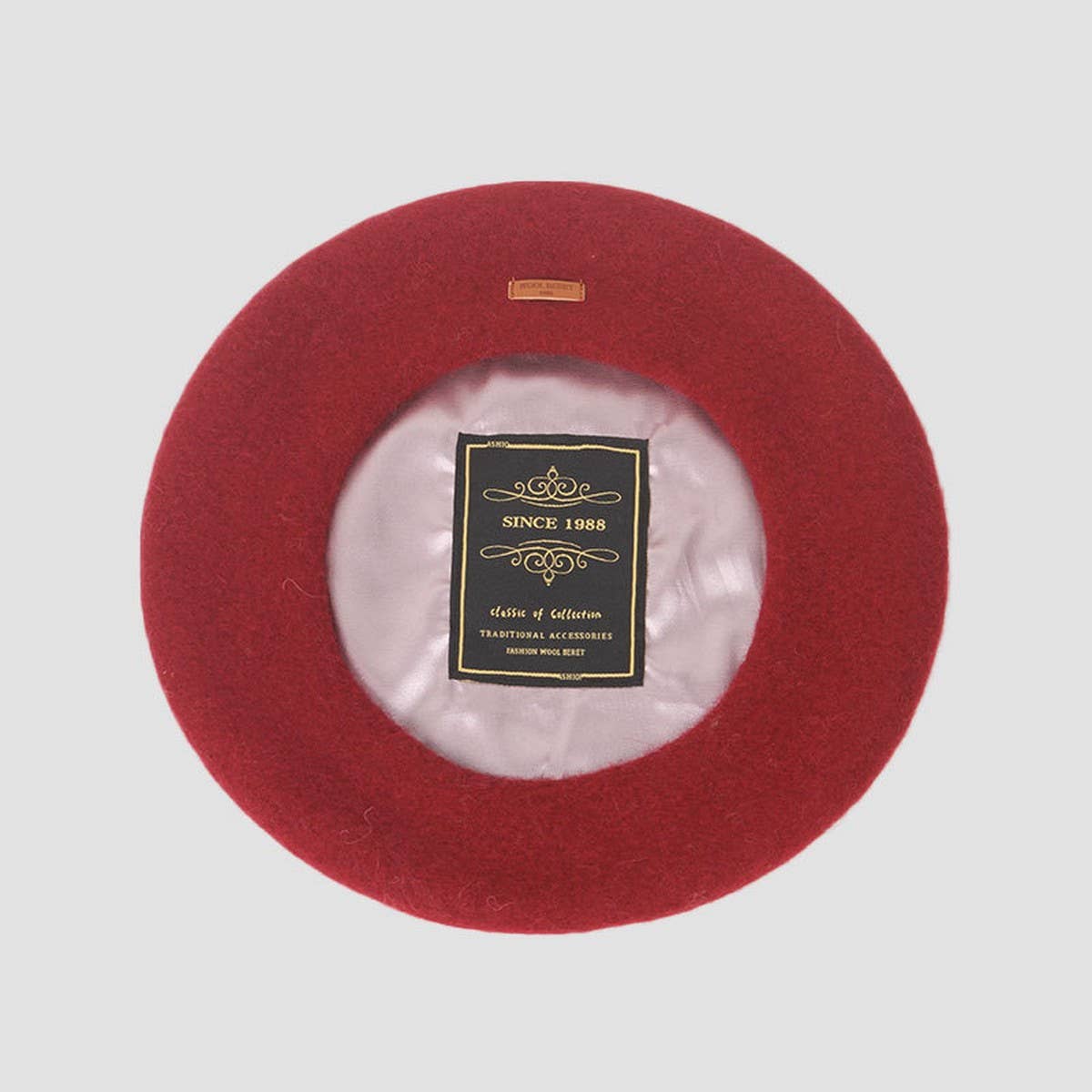 RETRO BERET WITH THICK LEATHER LINING_CWAH1939