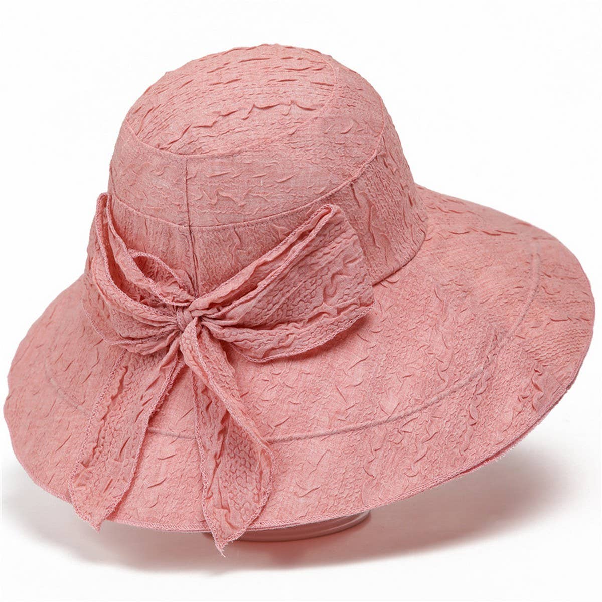 TRAVEL SUN PROTECTION BOW BUCKET HAT_CWAH1497