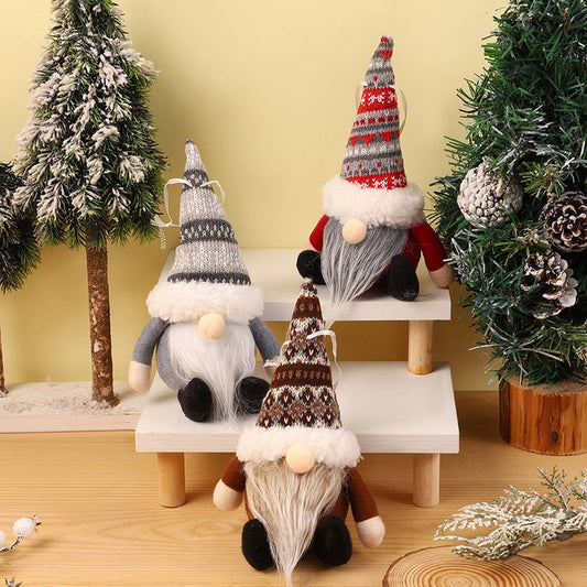 KNITTED HAT BALL FOREST OLD MAN PENDANT DECORATION