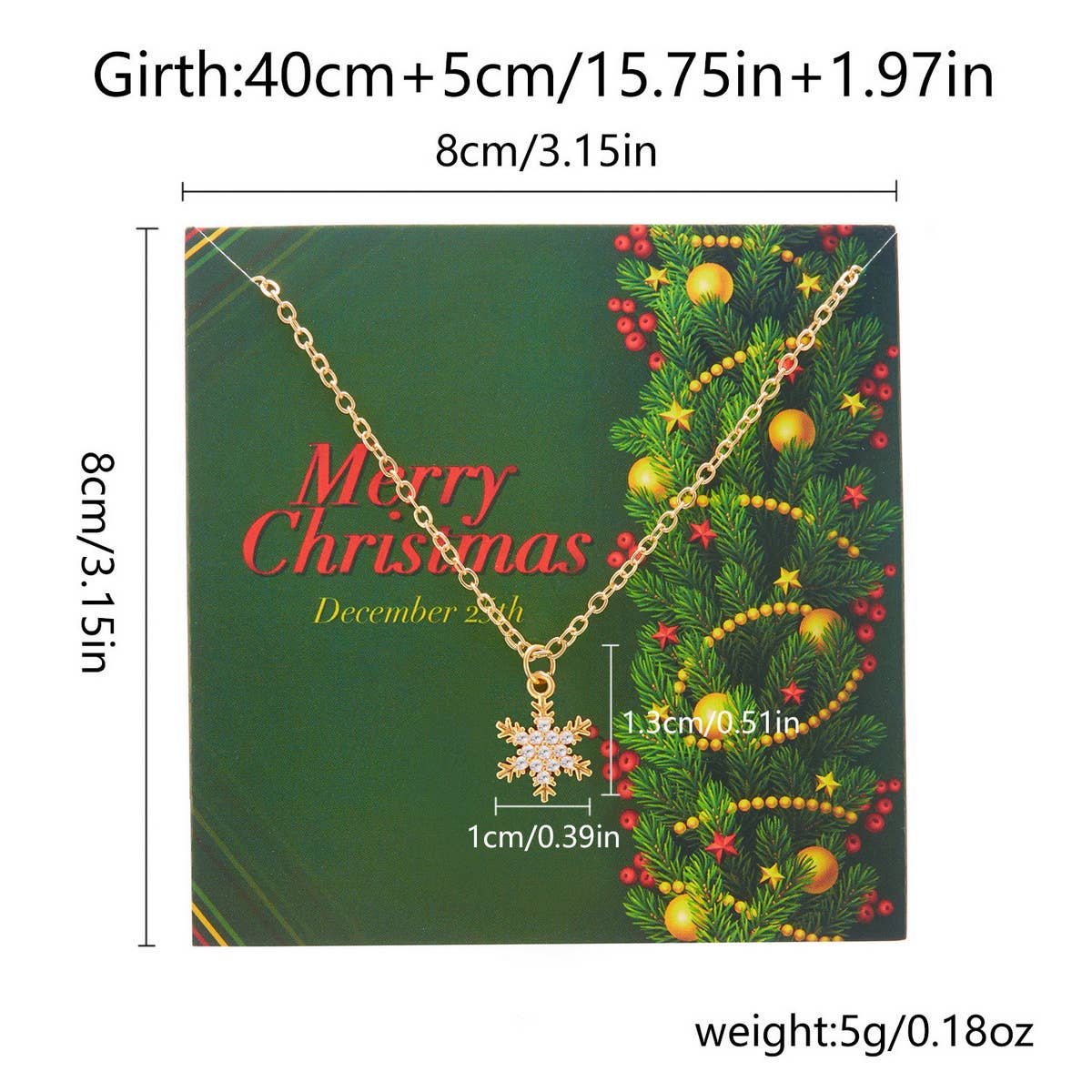 ALL-MATCH NEW CHRISTMAS SNOWFLAKE NECKLACE_CWAJE2394