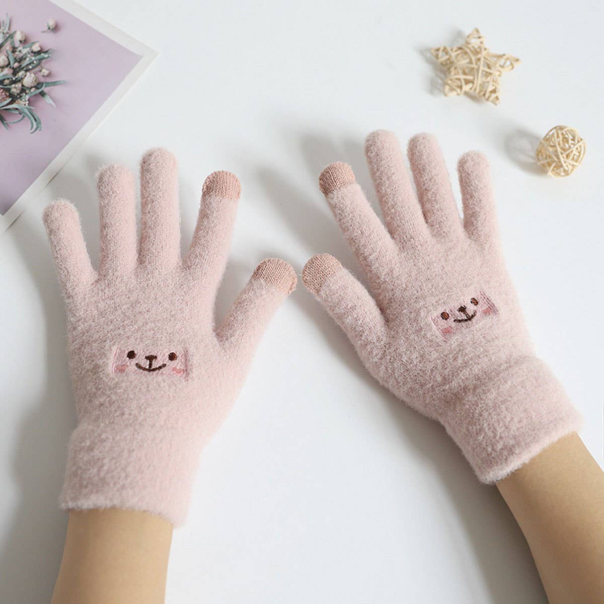NEW CUTE WARM TOUCH SCREEN GLOVES FOR WOMEN_CWAG0244