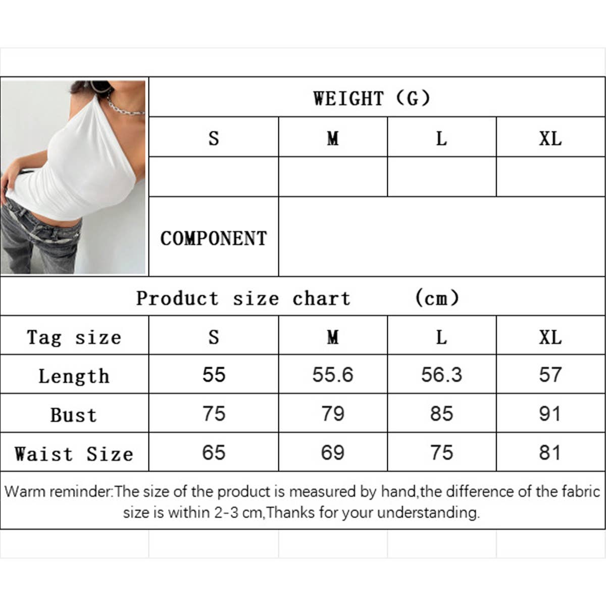 American sweet & spicy tank with asymmetrical hem