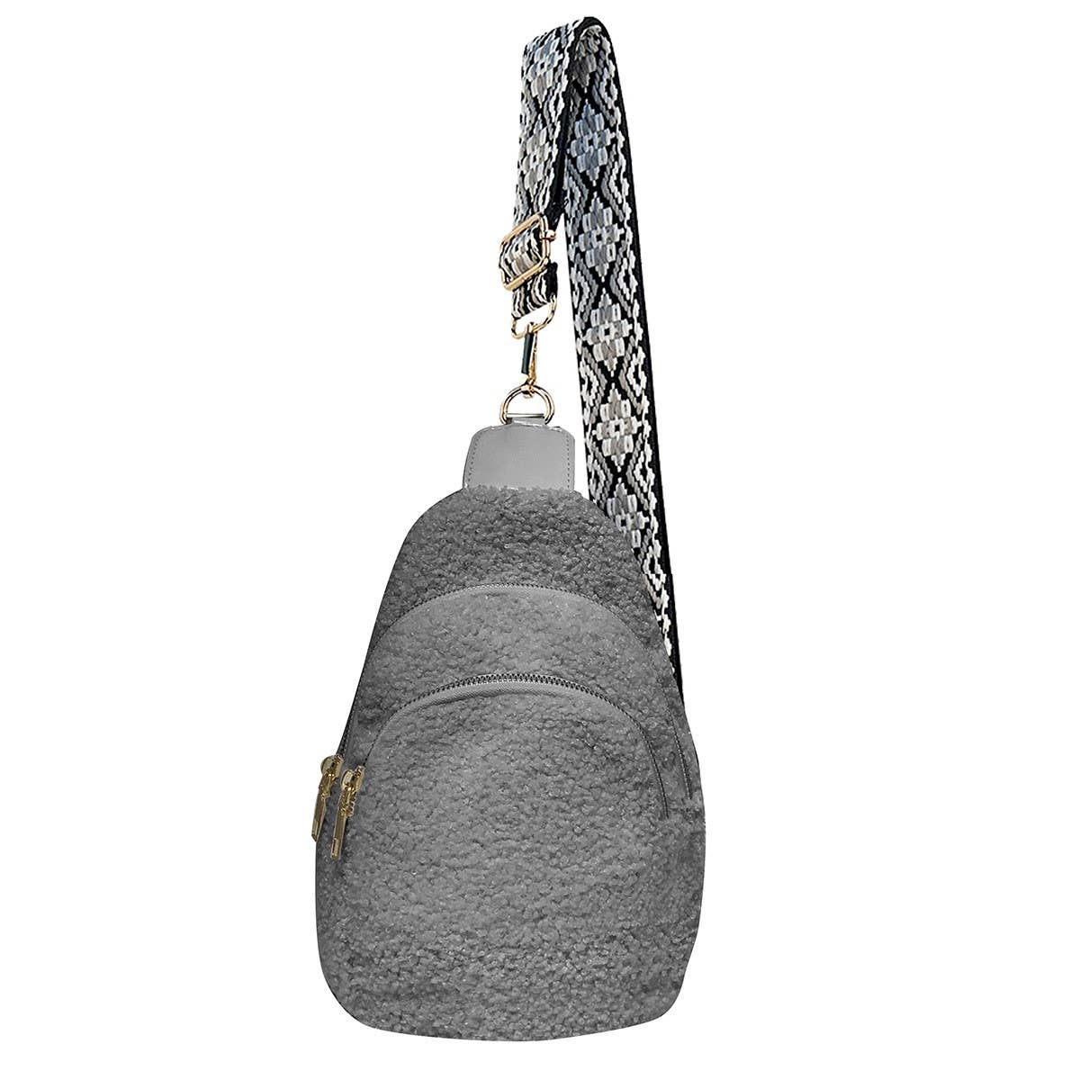 SHERPA PLUSH CROSSBODY BAG_CWAB1399