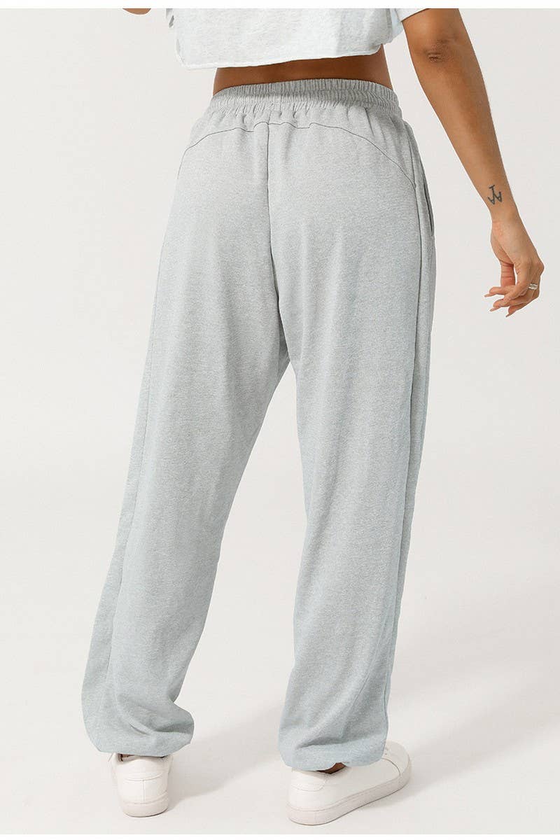 CWBLP1233_SOLID HIGH WAIST DRAWSTRING SWEATPANTS