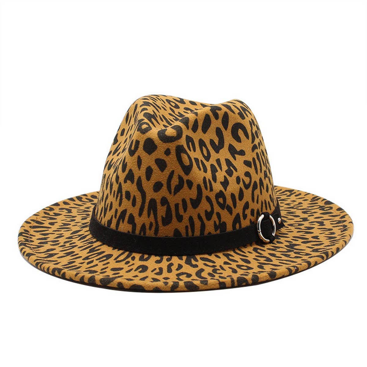 FASHION WOOL FELT HAT LEOPARD PRINT RETRO JAZZ HAT_CWAH2549