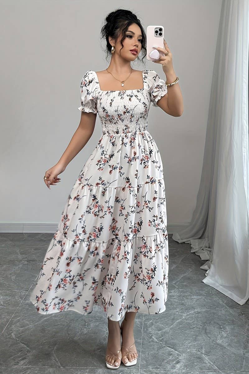 CWDMD00980_SPRING AND SUMMER ELEGANT WAIST DRESS