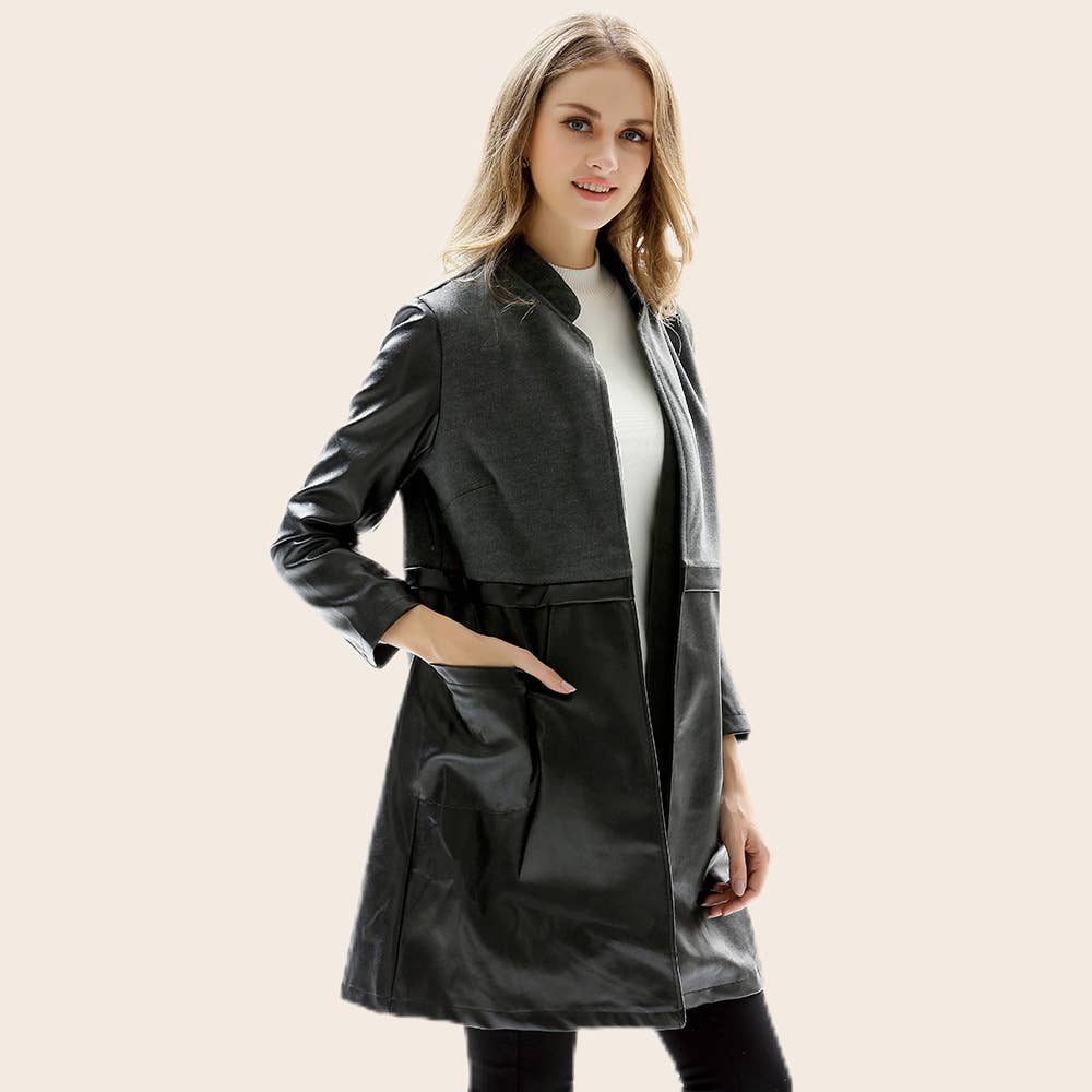 Textured, casual and retro leather jacket