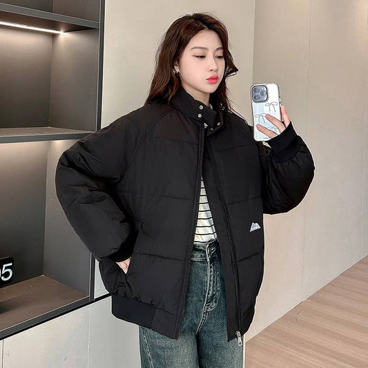 Short, loose and thick warm jacket, bread coat